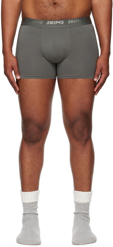 Boksere SKIMS Three-Pack Stretch Boxer Briefs Brun | BO-BBR-5628M, 3