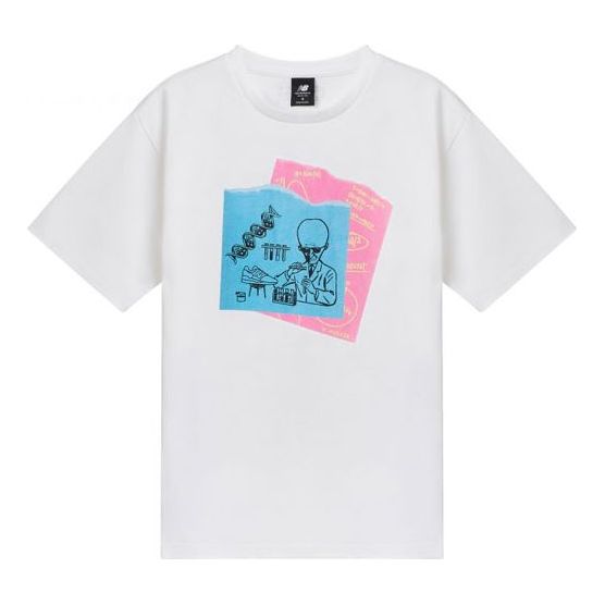 T-shirt New Balance Athletics Evans Science Graphic T-Shirt Hvid | MT11523-WT