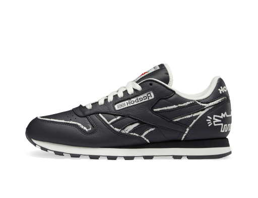 Sneakers og sko Reebok Keith Haring x Classic Leather "Dog Blackboard Chalk Drawing" Grå | GZ1456