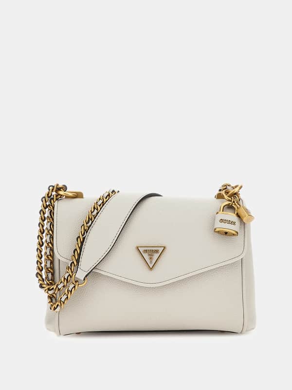 Håndtaske GUESS Shemara Charm Beige | HWVB8772210, 0