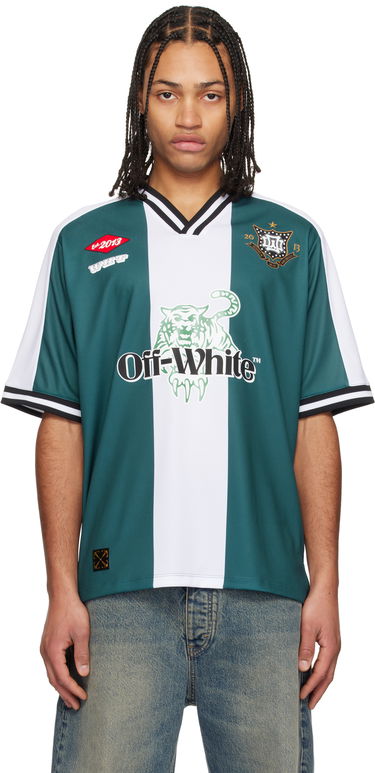 Jersey Off-White Off-White Tiger 23 Soccer T-Shirt Grøn | OMAD00AS25JER0025710, 0