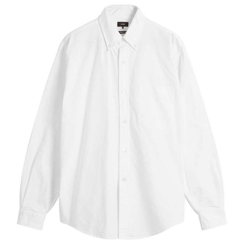 Skjorte BEAMS Heavy Oxford Button Down Shirt Hvid | 1111-1213-301-01