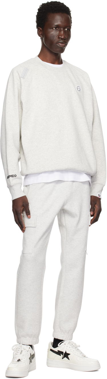 Sweatshirt AAPE by A Bathing Ape AAPE by A Bathing Ape 'AAPE Now' Raglan Sweatshirt Grå | AAPSWMB319XANWH2, 3