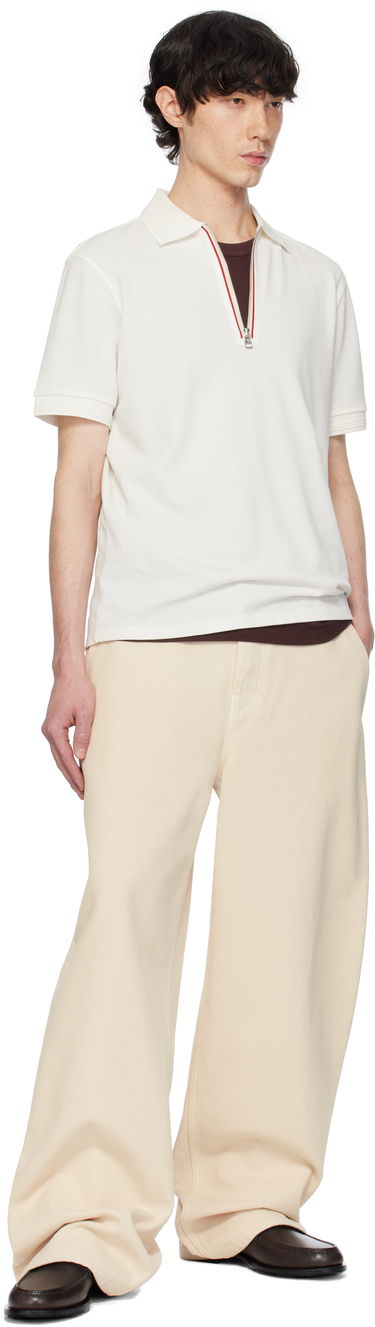 Polo skjorte Moncler Moncler Archivio Short Sleeve Polo Hvid | K10918A0000289A16, 4