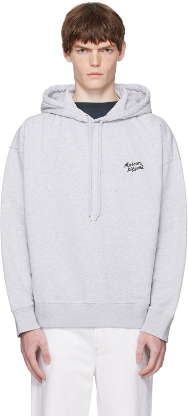 Sweatshirt MAISON KITSUNÉ Maison Kitsuné Handwriting Oversize Hoodie Grå | PM00704KM0340, 0