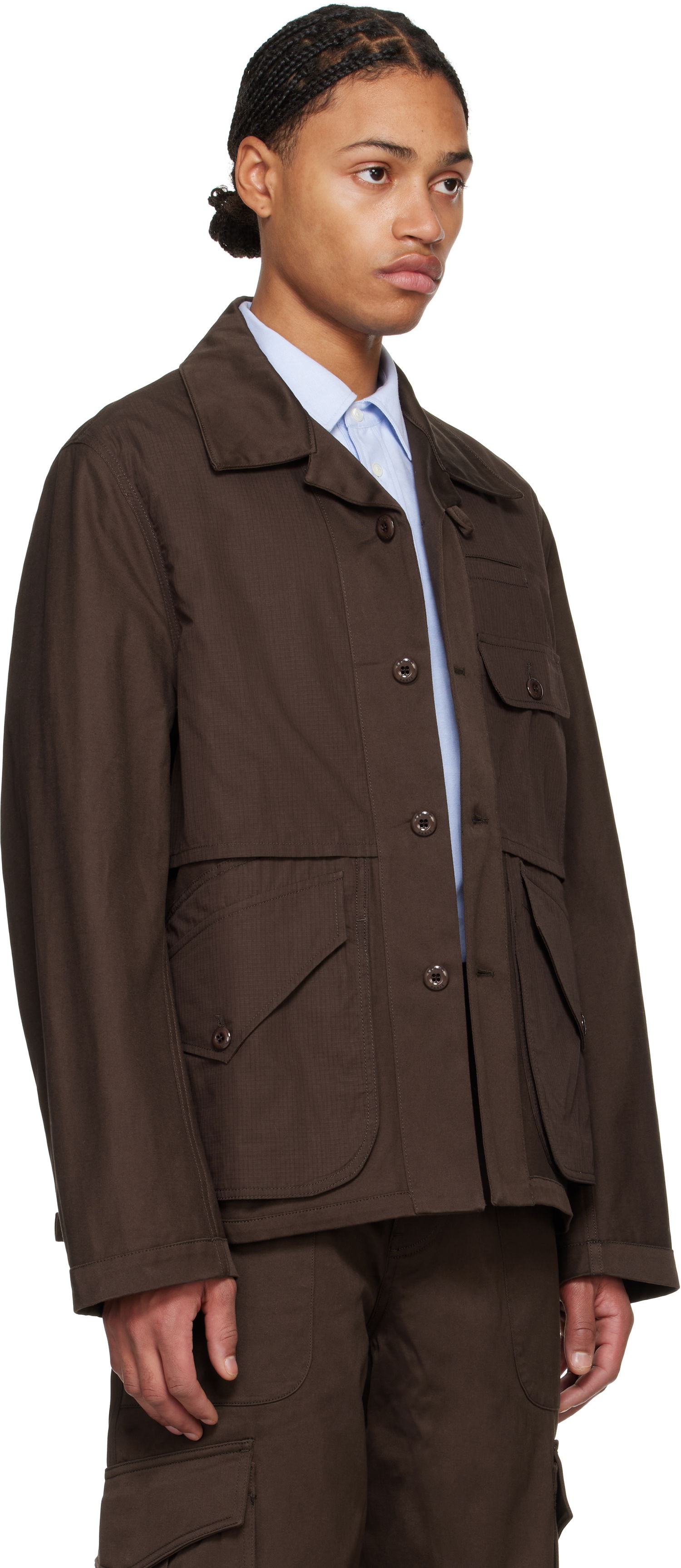 Jakke KENZO Reversible Workwear Jacket Brun | FF55VE2309GF, 1