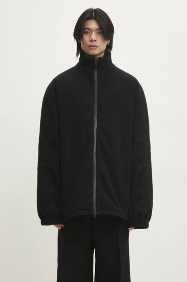 Sweatshirt VETEMENTS VETEMENTS Metal Sleeves Fleece Oversize Jacket Sort | UA66JA380B, 0