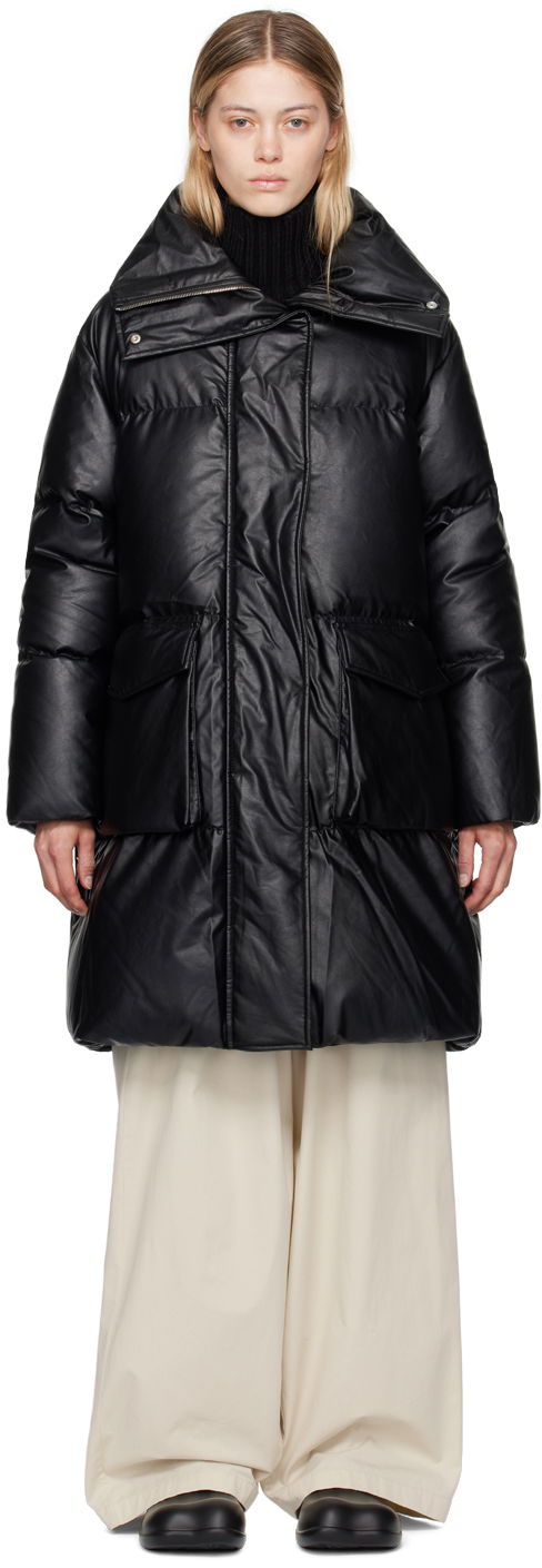 Jakke Maison Margiela MM6 Black Quilted Down Jacket Sort | S52AA0180 S53057