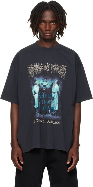 T-shirt VETEMENTS Vetements Cradle of Filth 'Vampire Cult' Oversized Graphic T-Shirt Sort | UCF76TR700N, 0