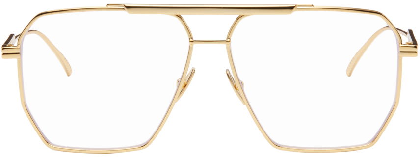 Solbriller Bottega Veneta Aviator Metal Glasses Metalisk | BV1012S-009, 0