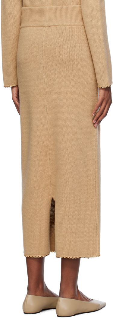 Nederdel TOTEME TOTEME Chain-Edge Maxi Skirt Beige | 241-WRB1074-YA0004, 2