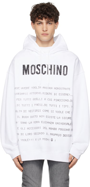Sweatshirt Moschino Moschino Message Hoodie Hvid | 251ZZA170702281001, 0