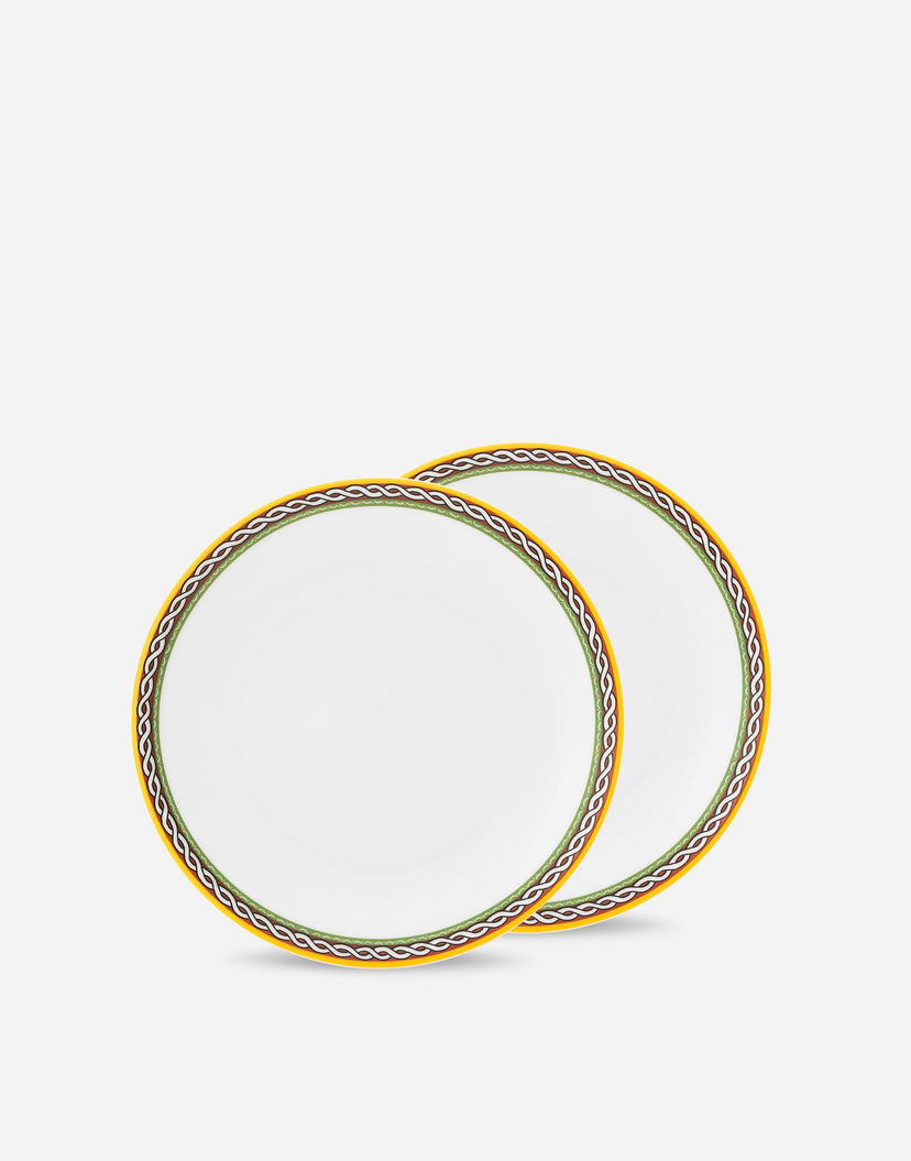Home decor Dolce & Gabbana Porcelain Dessert Plates Set of 2 Gul | TC0S03TCALIUC152