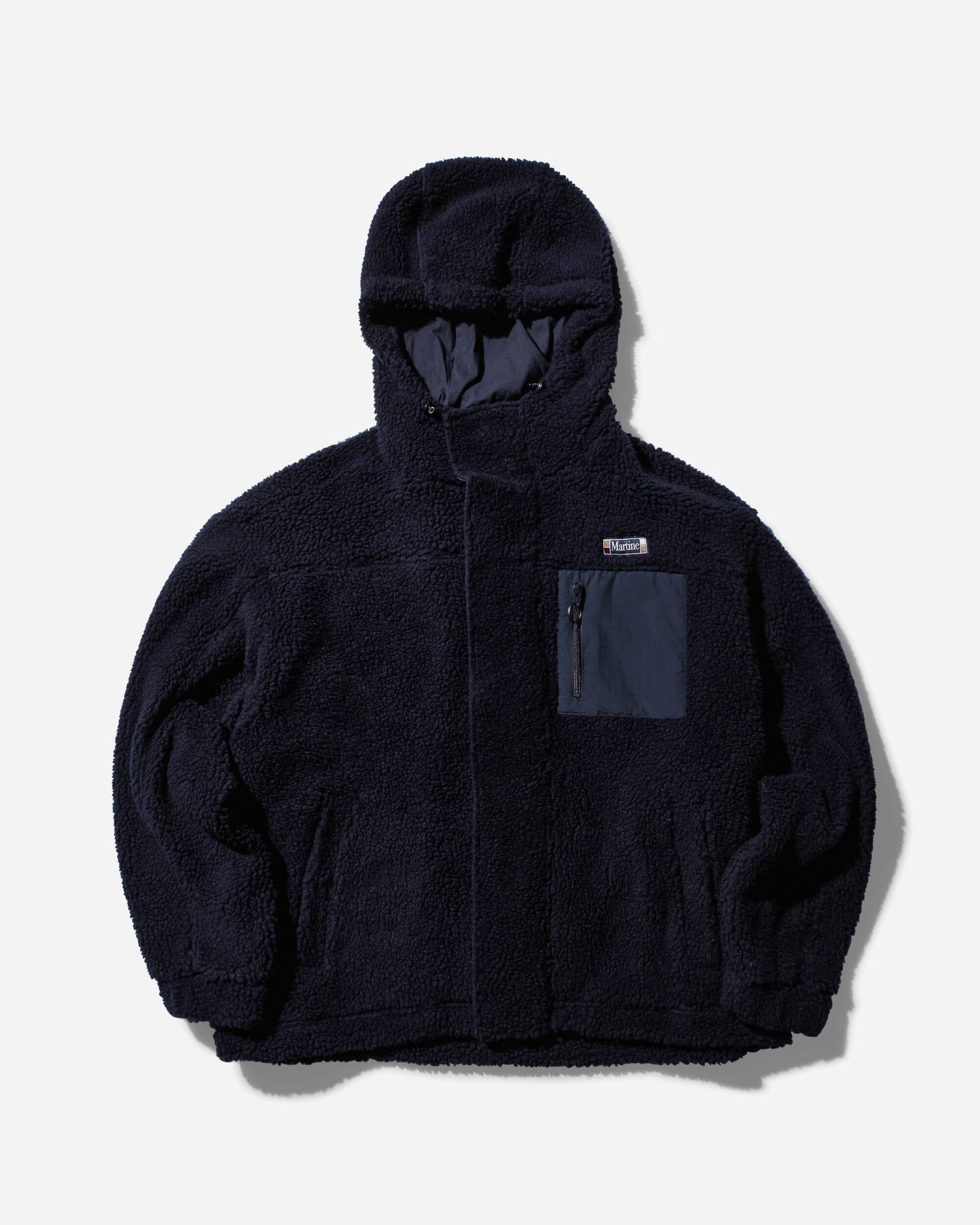 Puffer jakke Martine Rose Oversized Fleece Jacket Mørkeblå | 706JT04504, 1