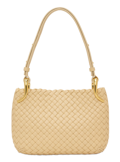 Skuldertaske Bottega Veneta Small Clicker Bag Beige | 730968 V01D1