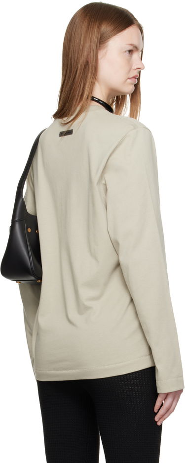 T-shirt Fear of God ESSENTIALS Classic Fit Long Sleeve T-shirt Beige | 125SP255886FW, 2