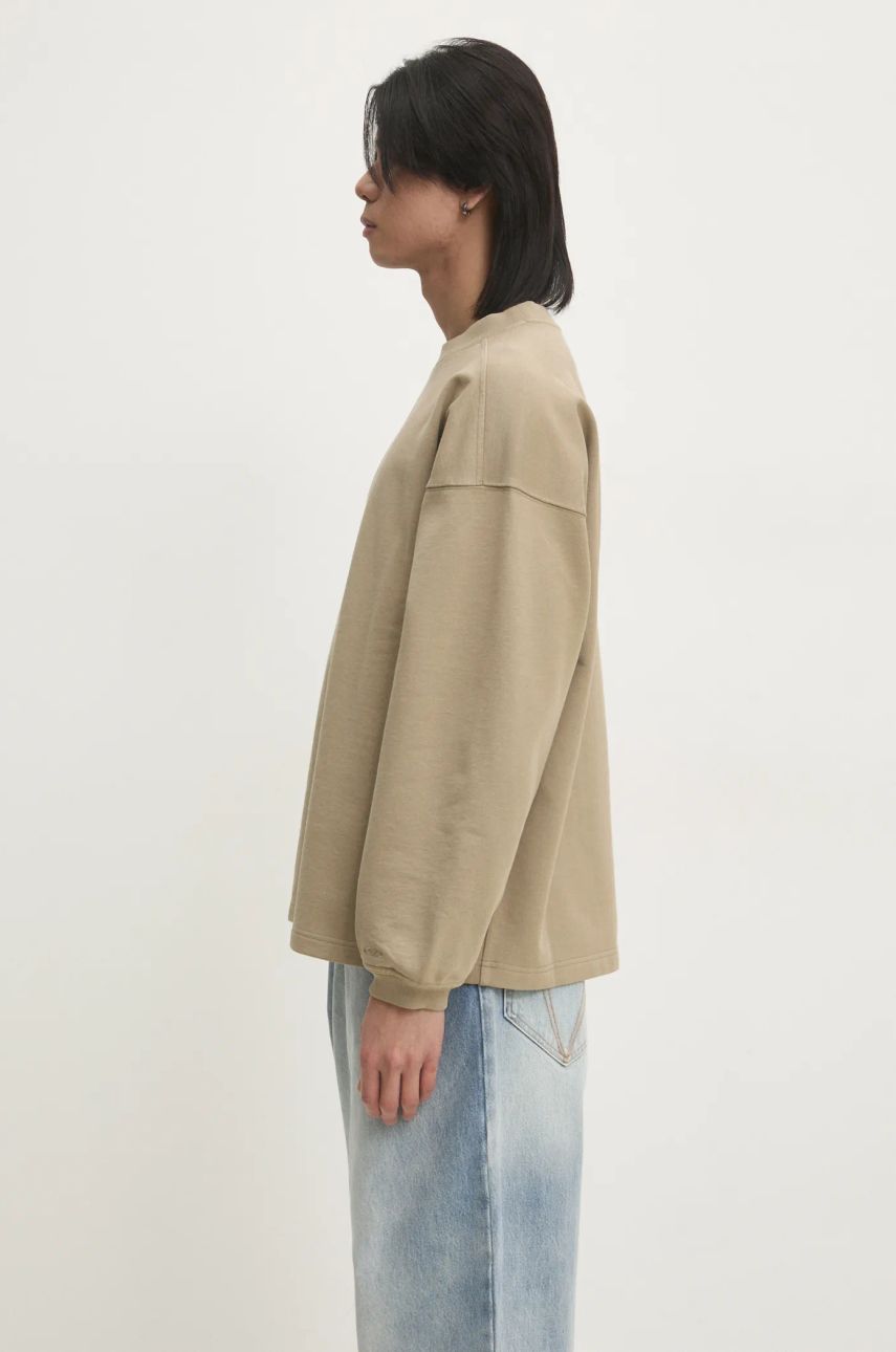 Sweater VETEMENTS VETEMENTS Oval Logo Cropped Boxy Sweatshirt Beige | UA66CW600T, 1