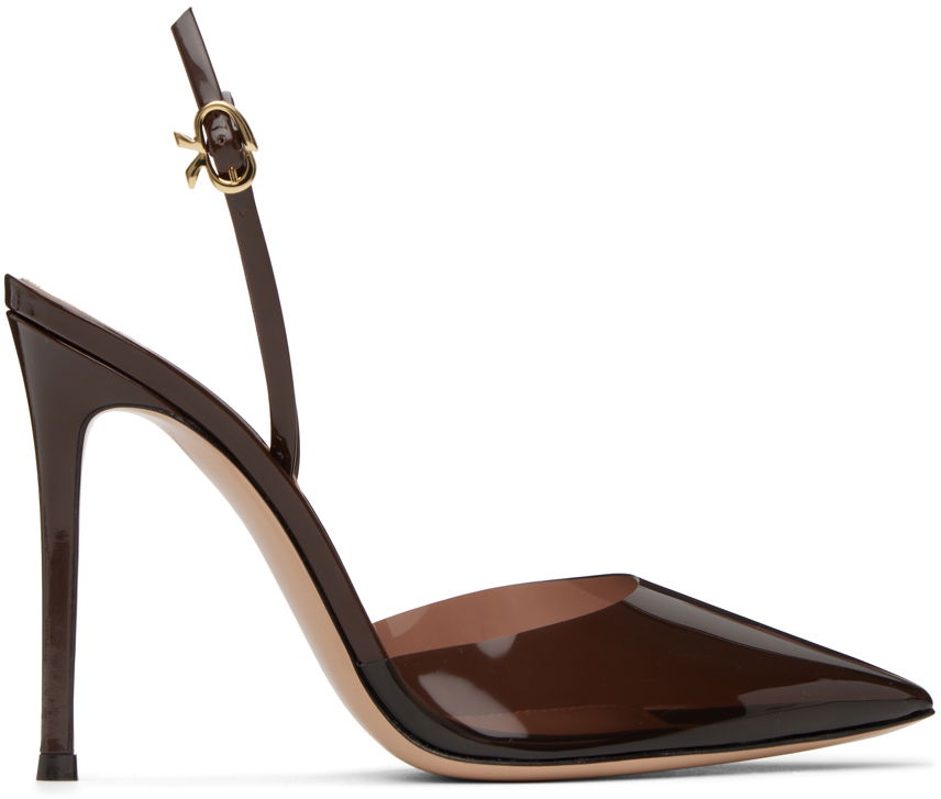 Tilbehør Gianvito Rossi Gianvito Rossi Ribbon D'Orsay Slingback Pumps Brun | G95359.15RIC.PXV, 0