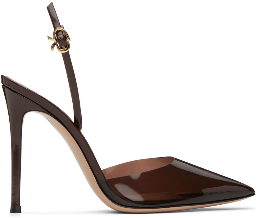 Tilbehør Gianvito Rossi Gianvito Rossi Ribbon D'Orsay Slingback Pumps Brun | G95359.15RIC.PXV