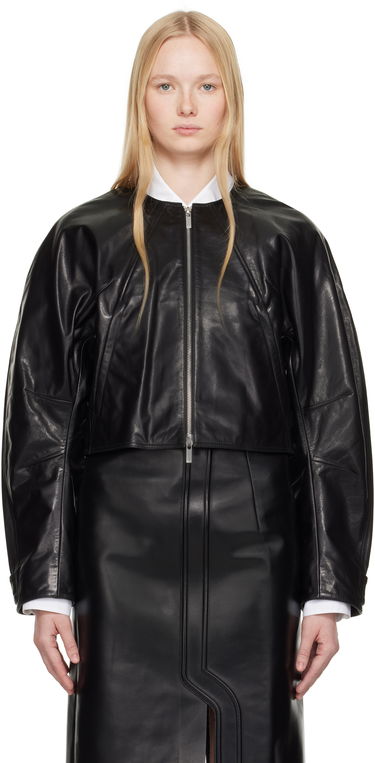 Bomberjakke Helmut Lang Helmut Lang Articulated Leather Jacket Sort | P01HW102, 0