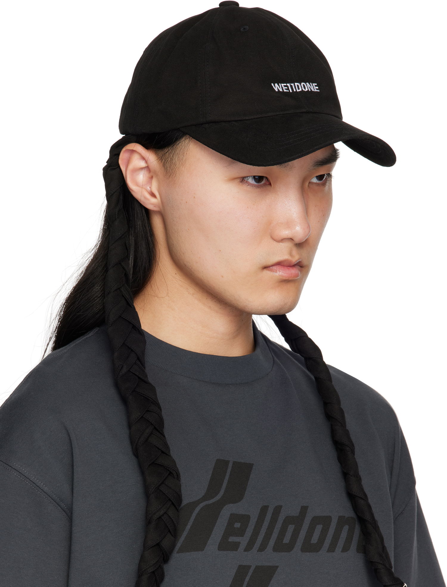 Kasket We11done We11done Logo Braid Cap Sort | WD-AH0-25-430-U-BK, 1