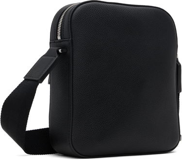 Skuldertaske BOSS Textured Faux-Leather Mini Crossbody Bag Sort | 50536196, 2