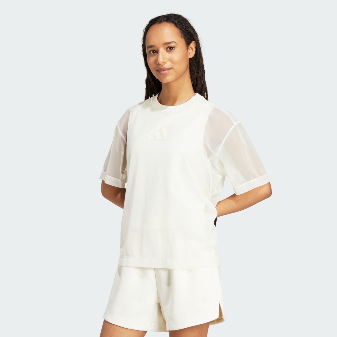T-shirt adidas Performance ALL SZN Lux Mesh Tee Hvid | JV9872, 0
