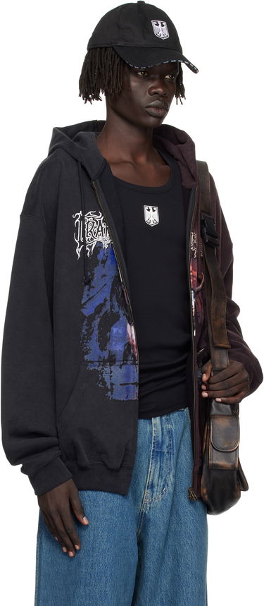 Sweatshirt VETEMENTS Vetements Cradle of Filth Oversized Zip-Up Hoodie Bourgogne | UCF76ZU900BR, 4