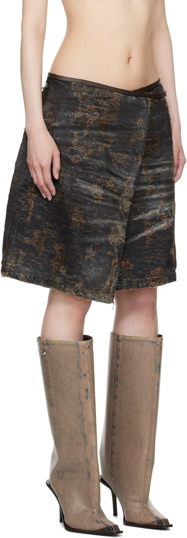 Nederdel Diesel Denim Midi Skirt Blå | A17023 0ABCW, 1