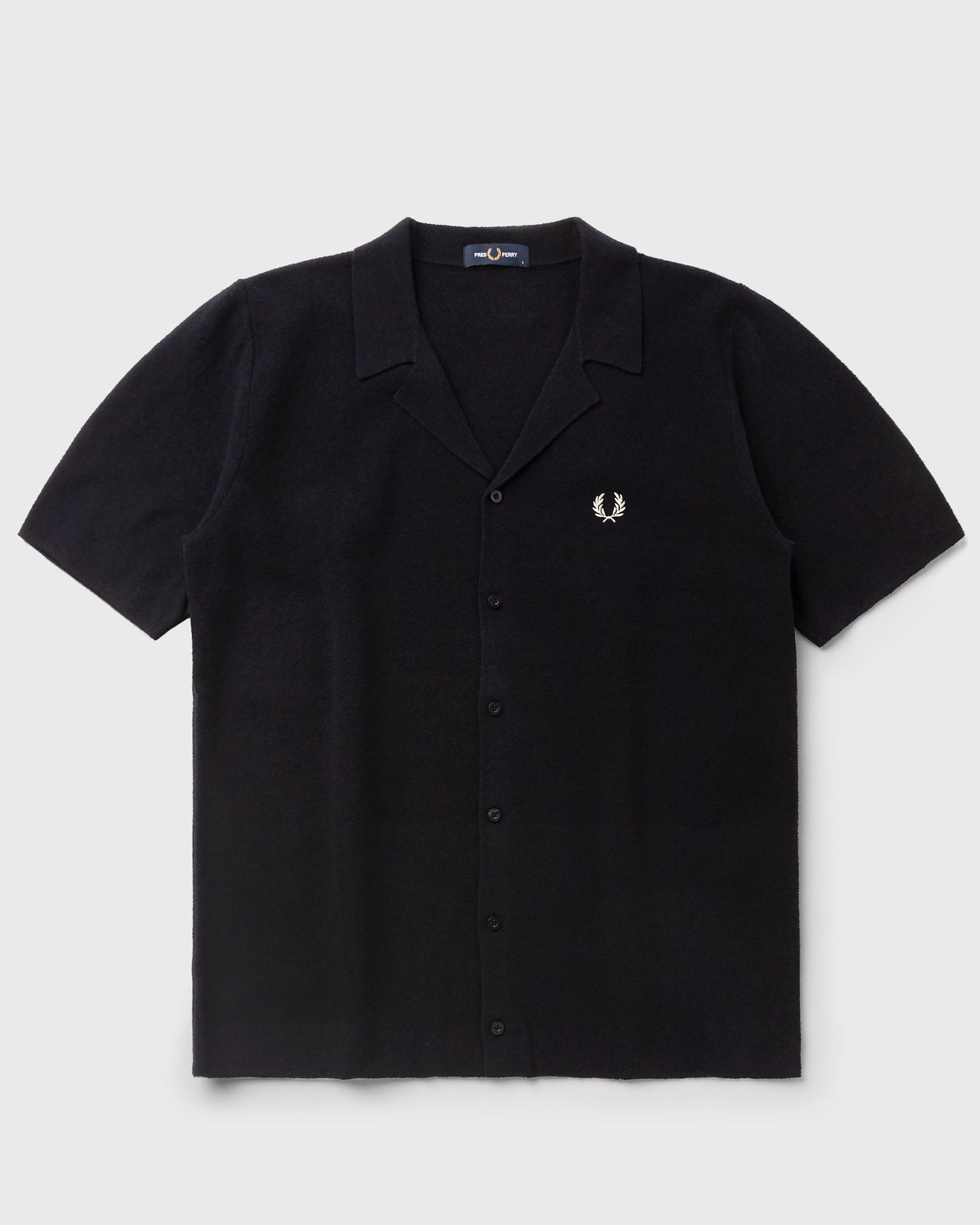 Skjorte Fred Perry Revere Collar Knitted Shirt Sort | K9754-608, 0