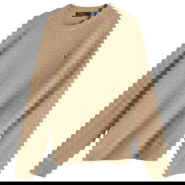 Sweater Polo by Ralph Lauren Ralph Lauren Men's Waffle Knit Sweater Beige | 710956807003, 1