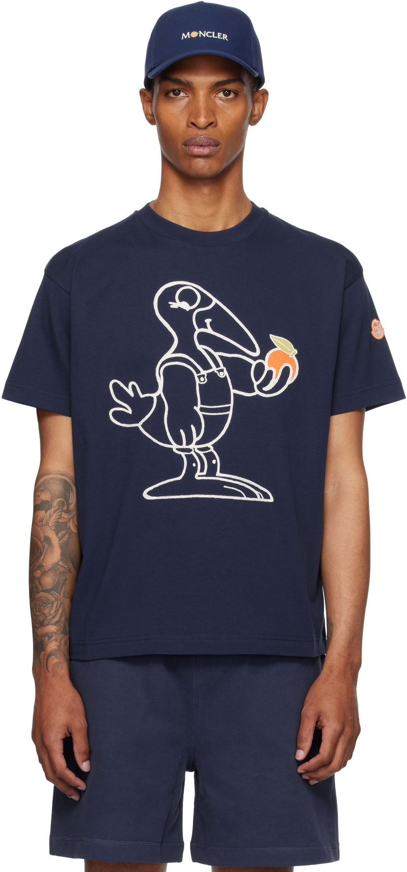 T-shirt Moncler Moncler Genius x Gilga Farm Short Sleeve T-Shirt Mørkeblå | K24028C0000489AZ9