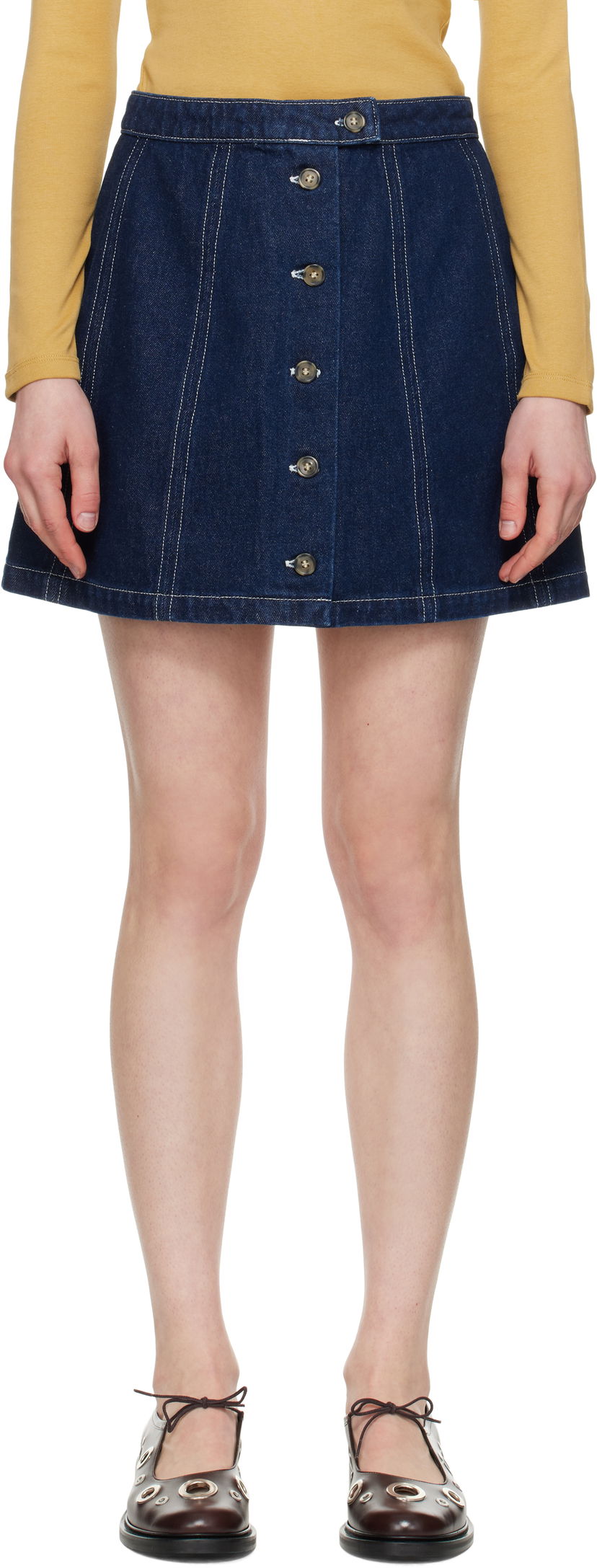 Nederdel A.P.C. A.P.C. Pipa Denim Miniskirt Blå | COHJI-F06459