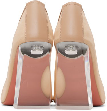 Sneakers og sko Amina Muaddi Half Glass Pump Heels Beige | CHARLOTTE GLASS MESH PUMP 95, 1