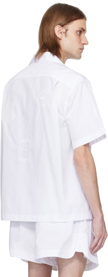 Skjorte Lacoste Lacoste Runway Relaxed Fit Badge Shirt Hvid | CH6843, 2