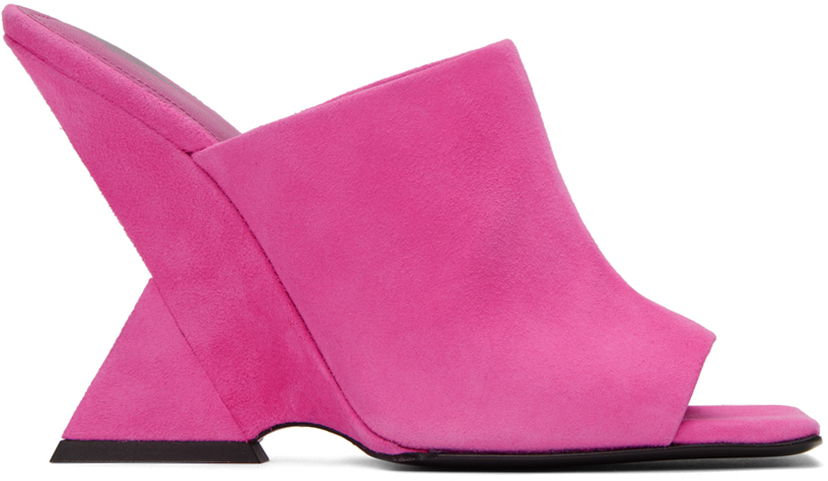Tilbehør The Attico Attico Cheope Heeled Suede Sandals Lyserød | 231WS634 L007