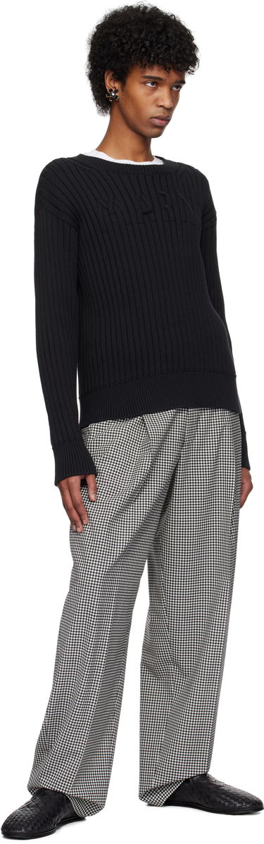 Sweater Marni Marni Cable Logo Crewneck Sweater Sort | GCMG0430A0 UFC950, 3