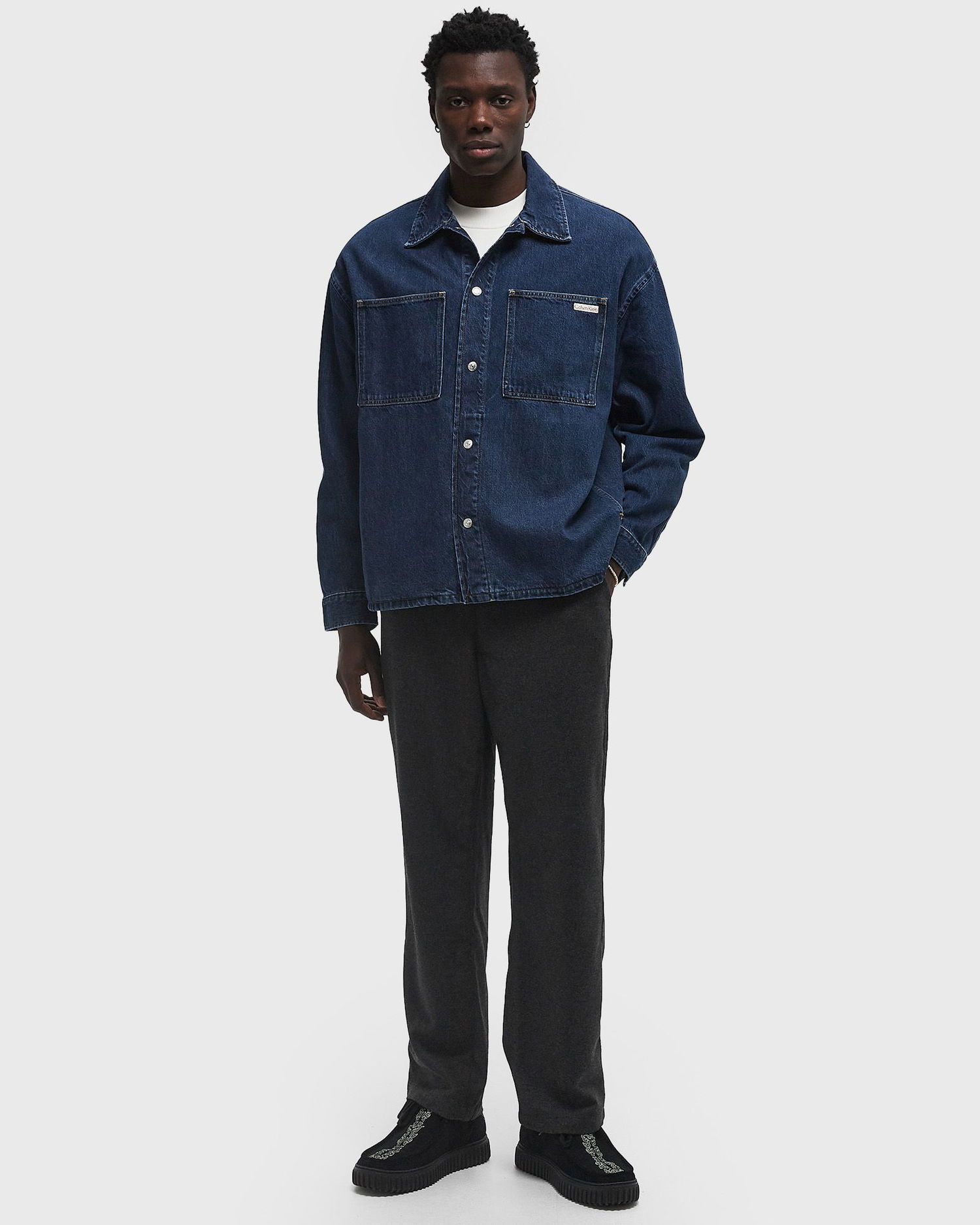 Skjorte CALVIN KLEIN Calvin Klein Jeans Relaxed Shirt Jacket XXL Blå | J30J3265511BJ, 1