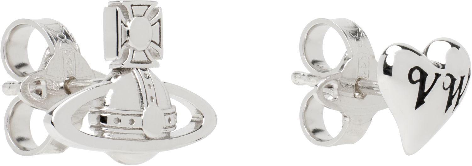 Øreringe Vivienne Westwood Vivienne Westwood Leodaria Orb and Heart Stud Earrings Metalisk | 6201036G-01P157-, 1