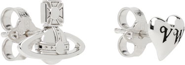 Øreringe Vivienne Westwood Vivienne Westwood Leodaria Orb and Heart Stud Earrings Metalisk | 6201036G-01P157-, 1