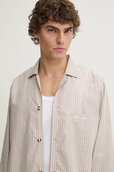 Skjorte Nanushka JELMER Regular Fit Collared Shirt Beige | NM24PFSH02475, 0