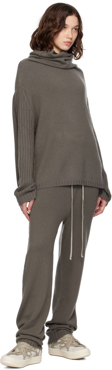 Sweater Rick Owens Rick Owens Concordians Rasato Cashmere Knit Turtleneck Grå | RP02E4674 KLWS, 3
