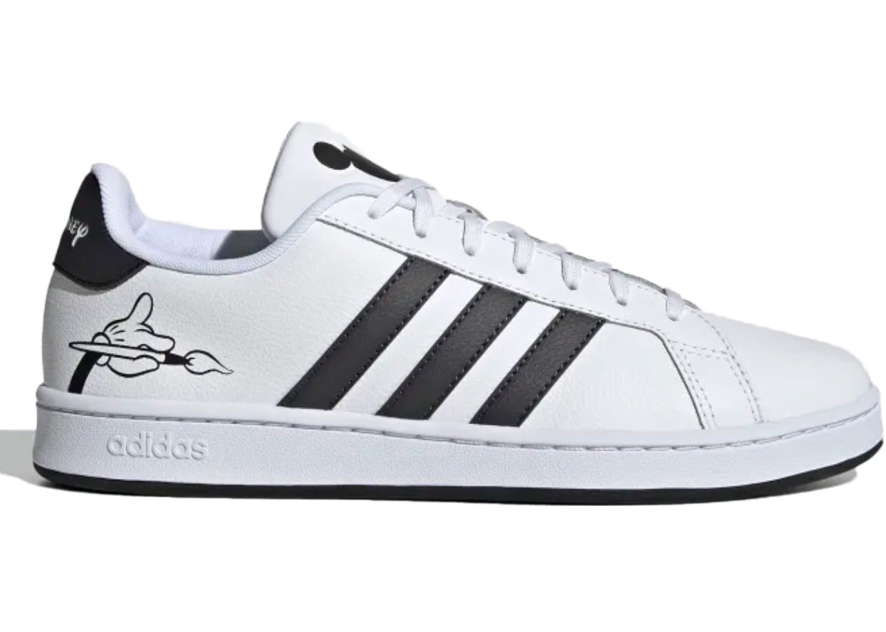 Sneakers og sko adidas Originals Grand Court Base Disney Mickey Mouse Brush Hvid | GW3658, 0