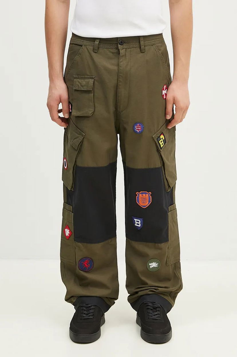 Cargo bukser BILLIONAIRE BOYS CLUB Cargo Pants With Patches Grøn | B24315