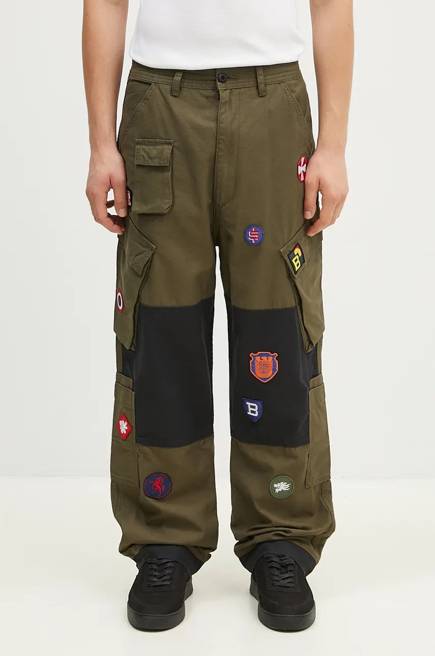 Cargo bukser BILLIONAIRE BOYS CLUB Cargo Pants With Patches Grøn | B24315, 0