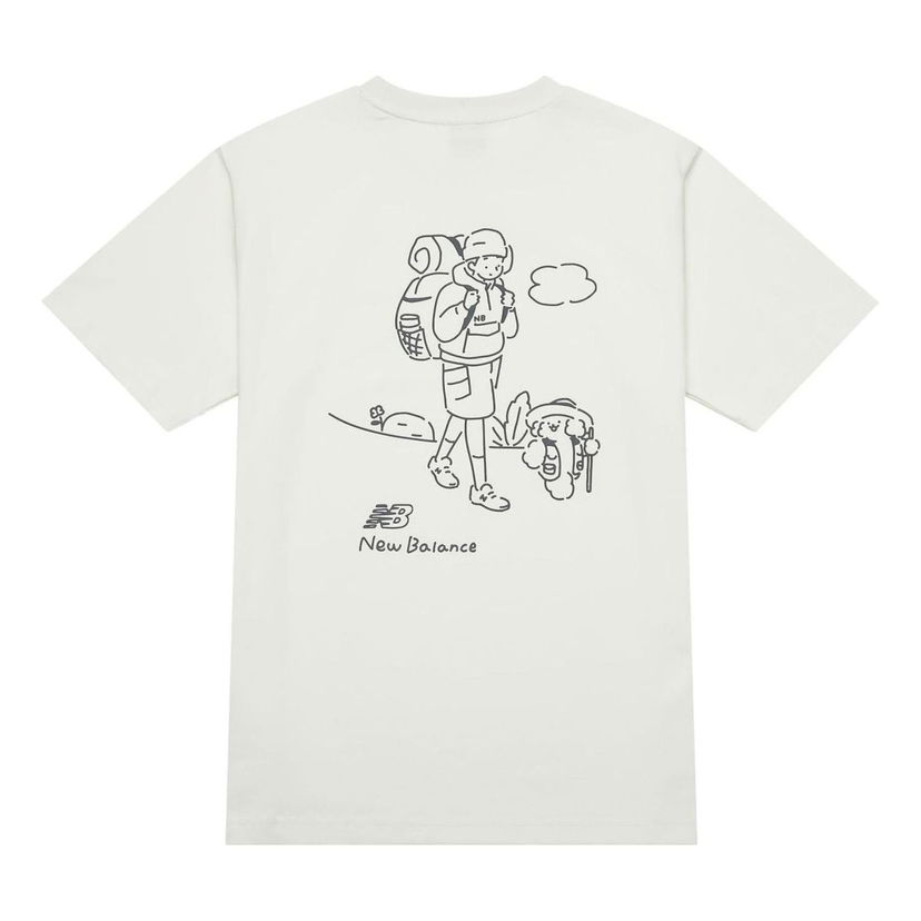 T-shirt New Balance Hiking Graphic T-Shirt Hvid | AMT42339-CIC