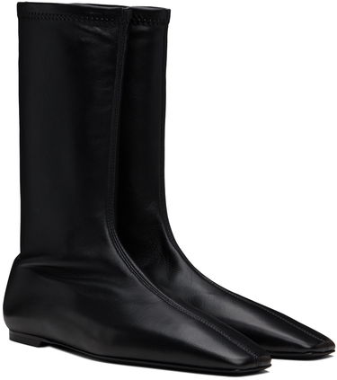Tøj TOTEME TOTEME 'The Sock' Stretch Leather Boots Sort | 244-WAS0160-LE0089, 3