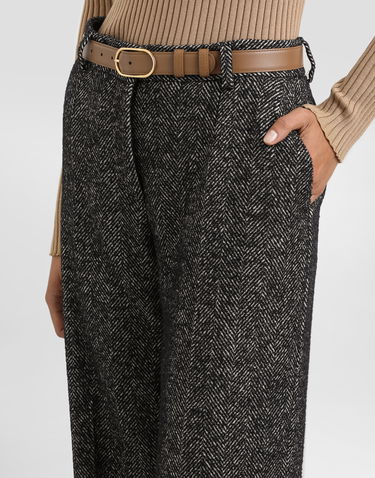 Bukser Dolce & Gabbana Dolce & Gabbana Stretch Wool Chevron Trousers Sort | FTC31TFCBAJS8030, 3