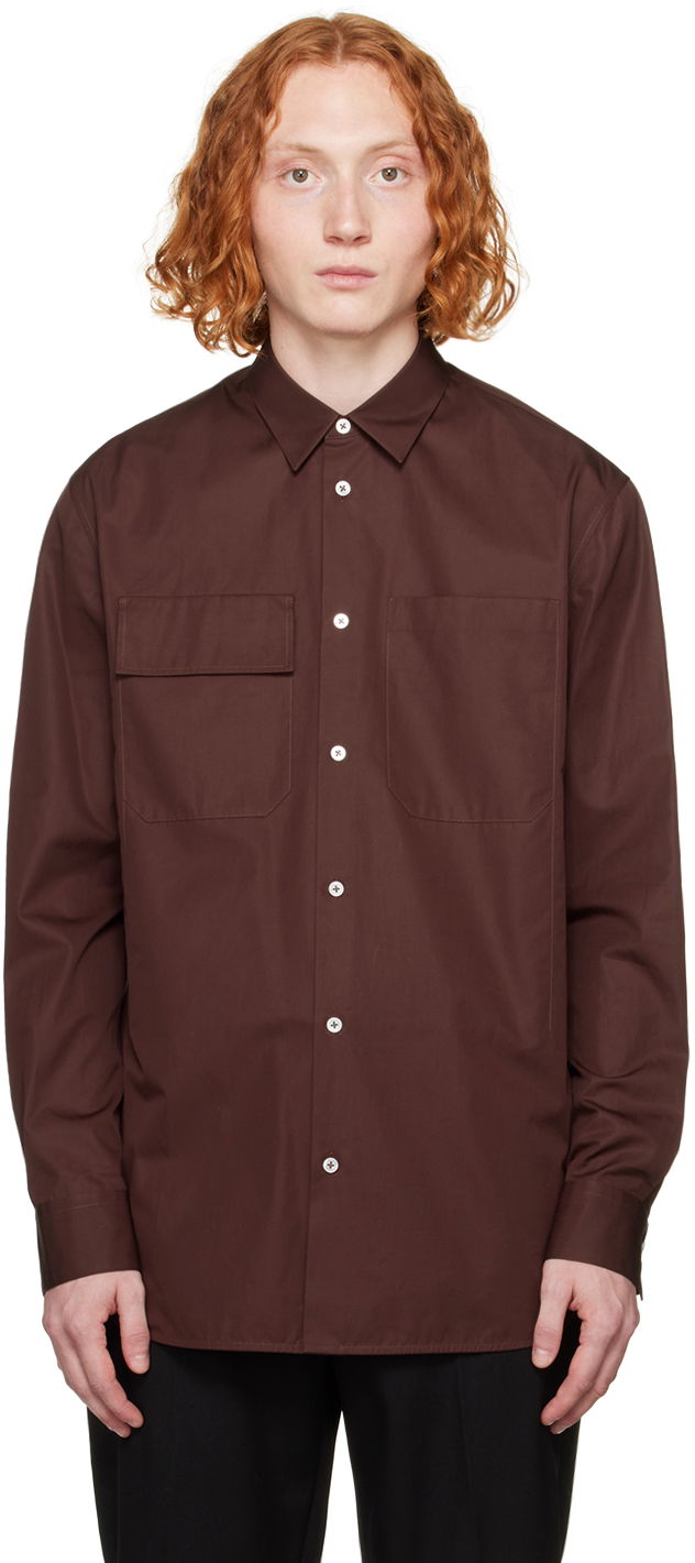 Skjorte Jil Sander Pocket Shirt Bourgogne | J23DL0002_J45001, 0