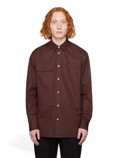 Skjorte Jil Sander Pocket Shirt Bourgogne | J23DL0002_J45001